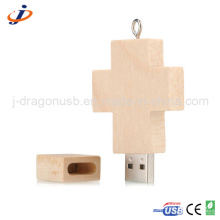 Cruz de madera forma USB Flash Drive (JW152)